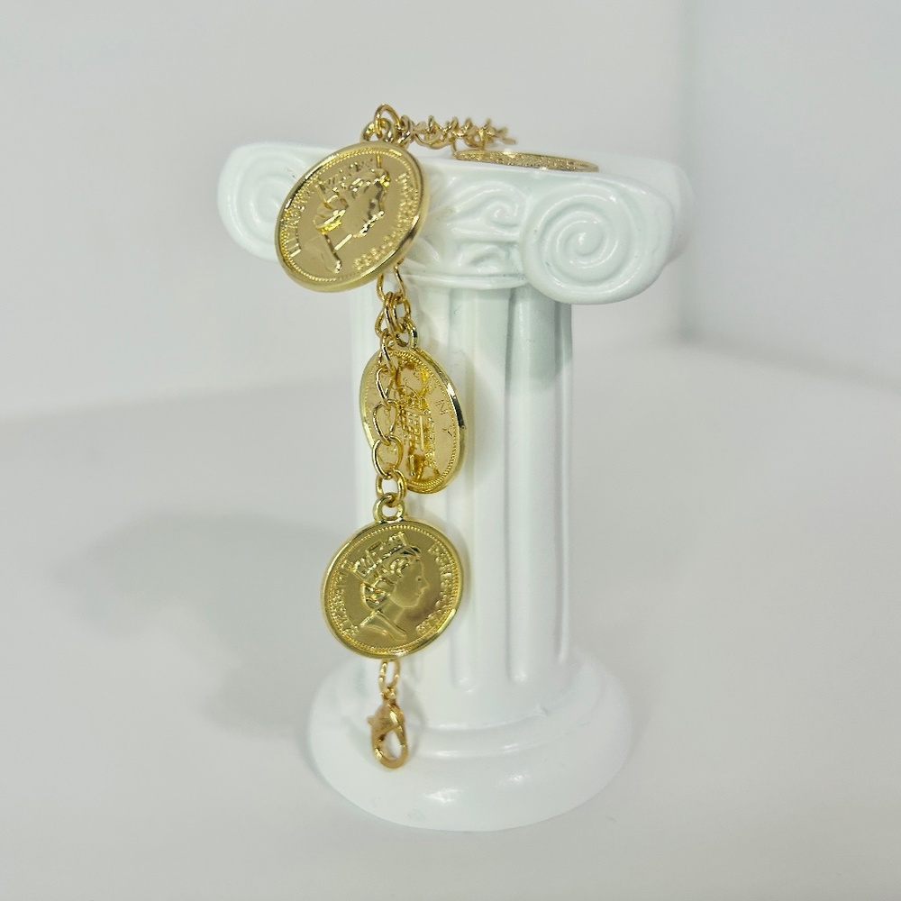 Elizabeth II Coin Charm Bracelet